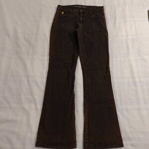 Second Yoga Jeans mid rise bootcut women's 27 brown made in Canada